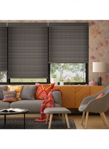 Single Mist Solar Roller Non-Blackout Window Shade Grey 160x175cm