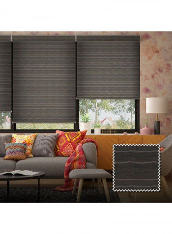 Single Mist Solar Roller Non-Blackout Window Shade Grey 160x175cm