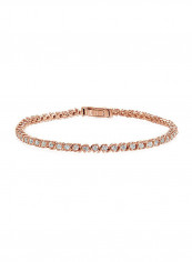 925 Sterling Silver Cubic Zirconia Studded Tennis Bracelet