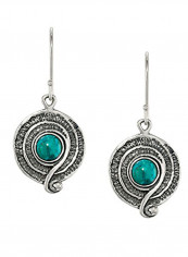 925 Sterling Silver Vintage Swirl Design Earrings