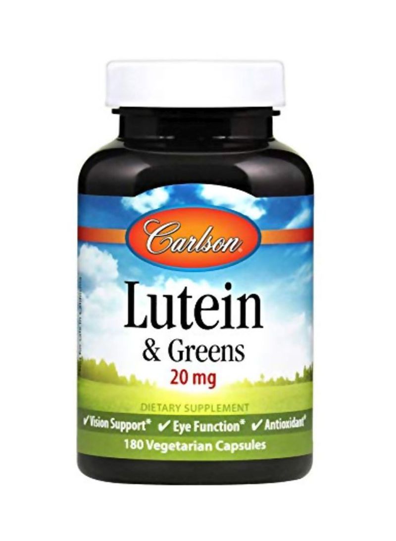 Lutein And Greens Dietary Supplement 20mg - 180 Capsules