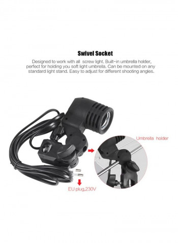 2-Piece Photo Studio Lighting Set Black/White