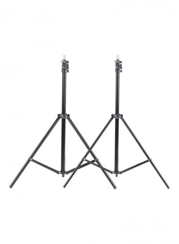 2-Piece Photo Studio Lighting Set Black/White