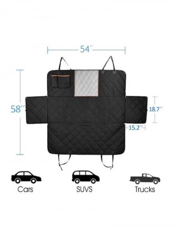 Dog Back Car Seat Cover Black