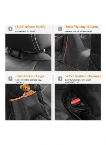 Dog Back Car Seat Cover Black