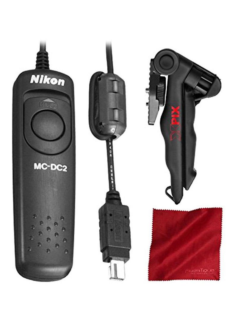 Remote Release Cord With Tripod And Cleaning Kit Set Black