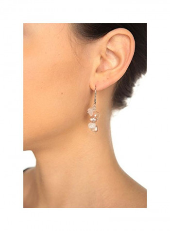 925 Sterling Silver Freshwater Pearl Studded Dangle Earrings