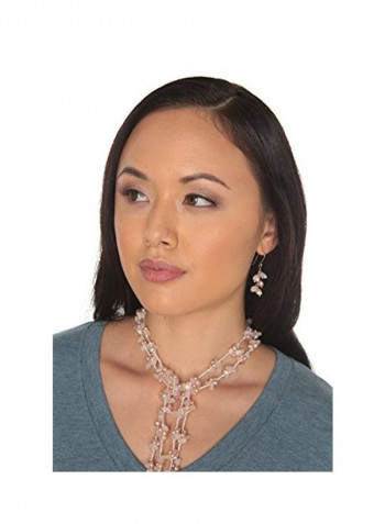 925 Sterling Silver Freshwater Pearl Studded Dangle Earrings