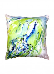 Calamari Decorative Pillow Green/Blue 18x18inch