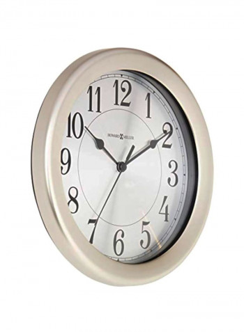 Round Wall Clock Beige/White 8.5inch