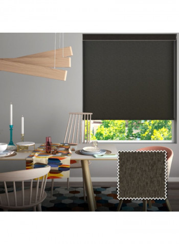 Single Mist Solar Non-Blackout Roller Blind Black 160x175cm