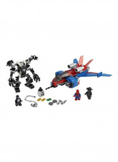 371-Piece Marvel Spider-Man Spiderjet vs Venom Mech Building Toy