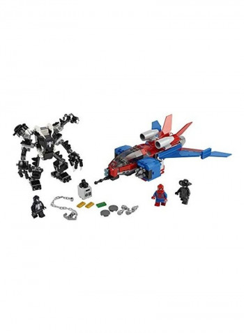 371-Piece Marvel Spider-Man Spiderjet vs Venom Mech Building Toy