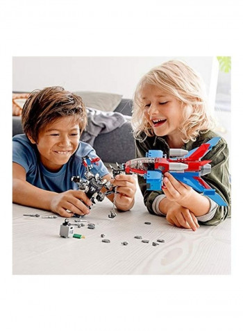 371-Piece Marvel Spider-Man Spiderjet vs Venom Mech Building Toy