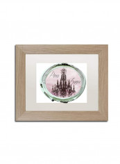 Paris In Frames 4 Framed Wall Art Blue/Gold 11 x 11inch