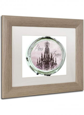 Paris In Frames 4 Framed Wall Art Blue/Gold 11 x 11inch