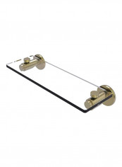 Tribecca Collection Vanity Beveled Edges Glass Shelf Clear/Gold 16inch