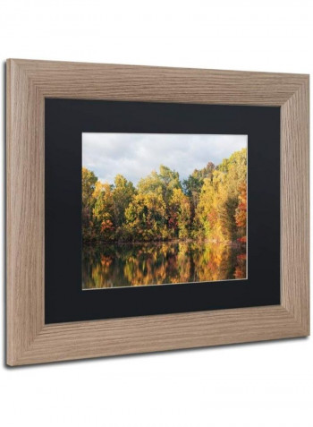 Autumn Reflection Birch Frame Acrylic Art Multicolour 11 x 14inch