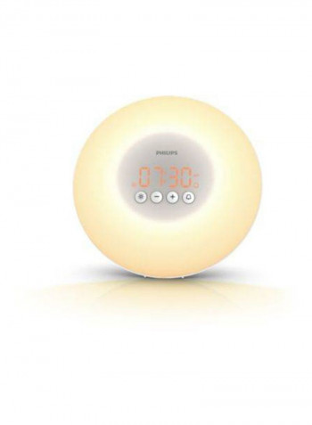 Digital Light Up Alarm Clock Beige/White