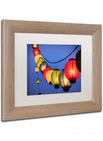 Oberlin Lanterns Birch Frame Wall Art Multicolour 11 x 14inch