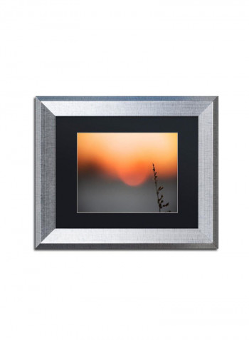 Sun Soaked Road Wooden Framed Wall Art Yellow 11 x 14inch