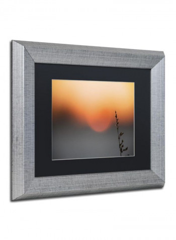Sun Soaked Road Wooden Framed Wall Art Yellow 11 x 14inch