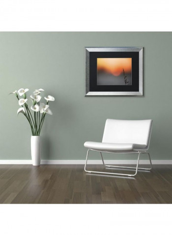 Sun Soaked Road Wooden Framed Wall Art Yellow 11 x 14inch