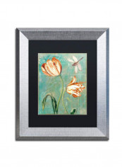 Tulips Ablaze I Framed Wall Art Green/Red 11 x 14inch