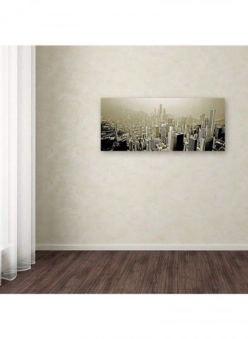 Chicago Skyline Canvas Wall Art Multicolour 10 x 24inch