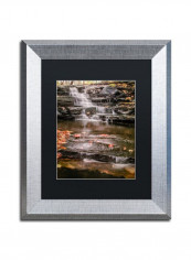 Hidden Falls 2 Silver Framed Wall Art Multicolour 11 x 14inch