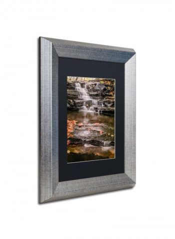 Hidden Falls 2 Silver Framed Wall Art Multicolour 11 x 14inch