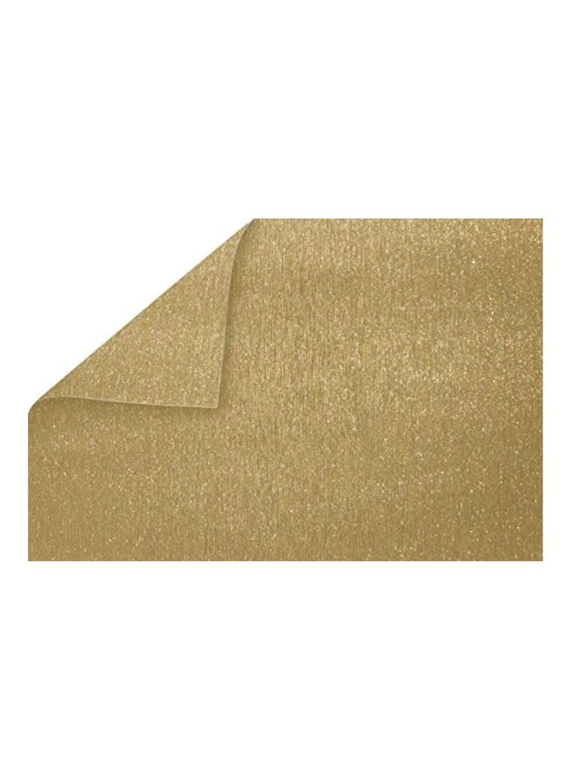 15-Piece Double-Sided Brushed Metal Cardstock Paper Bright Gold