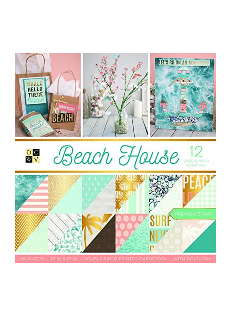 Beach House Printed Cardstock