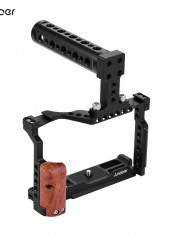 Andoer Video Camera Cage and Top Handle Kit Black