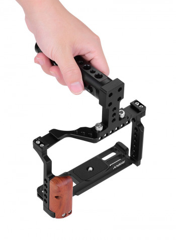 Andoer Video Camera Cage and Top Handle Kit Black