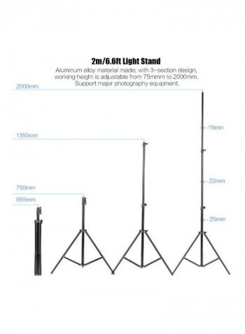 Photo Studio Continuous Lighting Kit Silver/Black