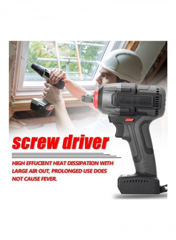 Electric Hand Wrench Black/Silver/Red 32x16.5x15.5cm