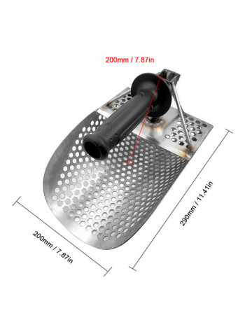 Metal Detecting Tool Beach Sand Scoop With Handle Silver Silver 35.00X19.00X23.00cm