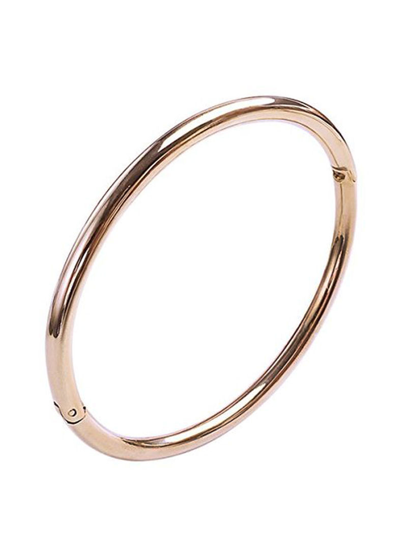 Stainless Steel Oval Tiny Bangle Bracelet