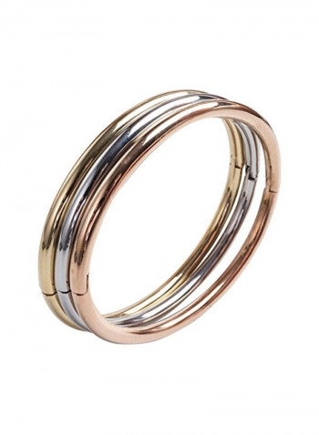 Stainless Steel Oval Tiny Bangle Bracelet