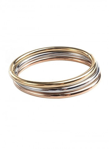 Stainless Steel Oval Tiny Bangle Bracelet