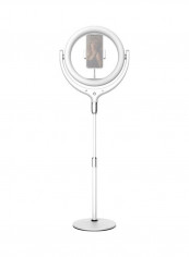 LED Selfie Round Light with Phone Clip White