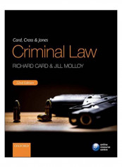 Card, Cross And Jones Criminal Law Paperback 22 Edition