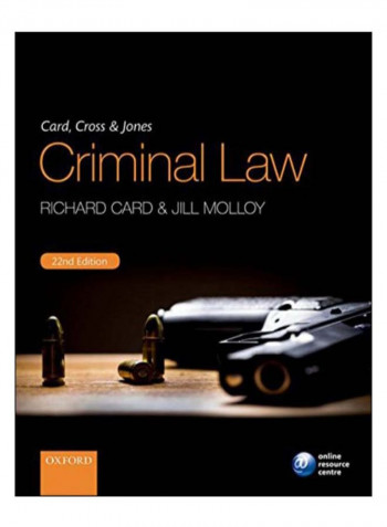 Card, Cross And Jones Criminal Law Paperback 22 Edition