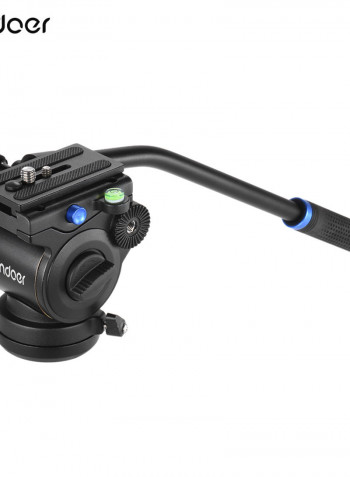 Fluid Drag Tilt Hydraulic Damping Head Black