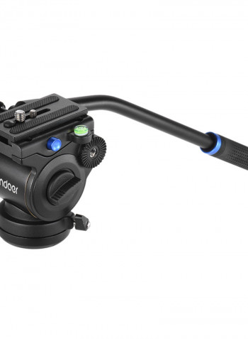 Fluid Drag Tilt Hydraulic Damping Head Black