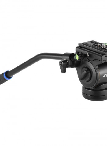 Fluid Drag Tilt Hydraulic Damping Head Black