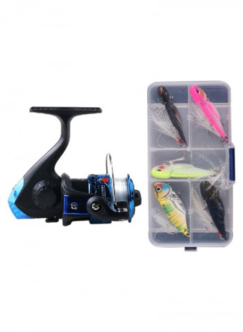 JL200 Fishing Spinning Wheel With Fishing Baits 13 x 9centimeter
