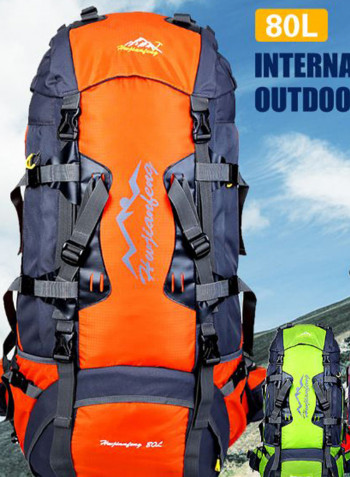 Internal Frame Outdoor Water Resistant Backpack With Rain Cover 80L