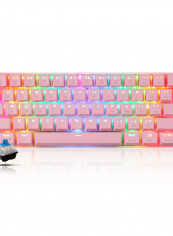 CK62 61 Keys RGB USB Wired BT Dual Mode Gaming Keyboard With OUTEMU Pink reviews CK62 61 Keys RGB USB Wired BT Dual Mode Gaming Keyboard With OUTEMU Pink